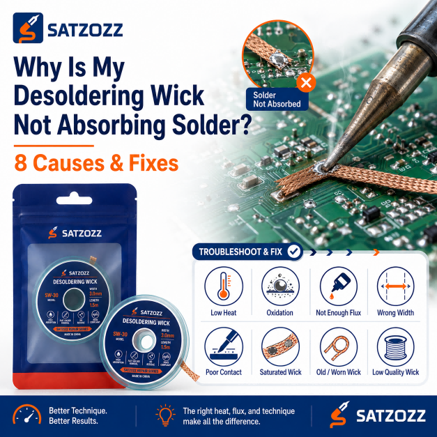 Why Is My Desoldering Wick Not Absorbing Solder? 8 Causes and Fixes