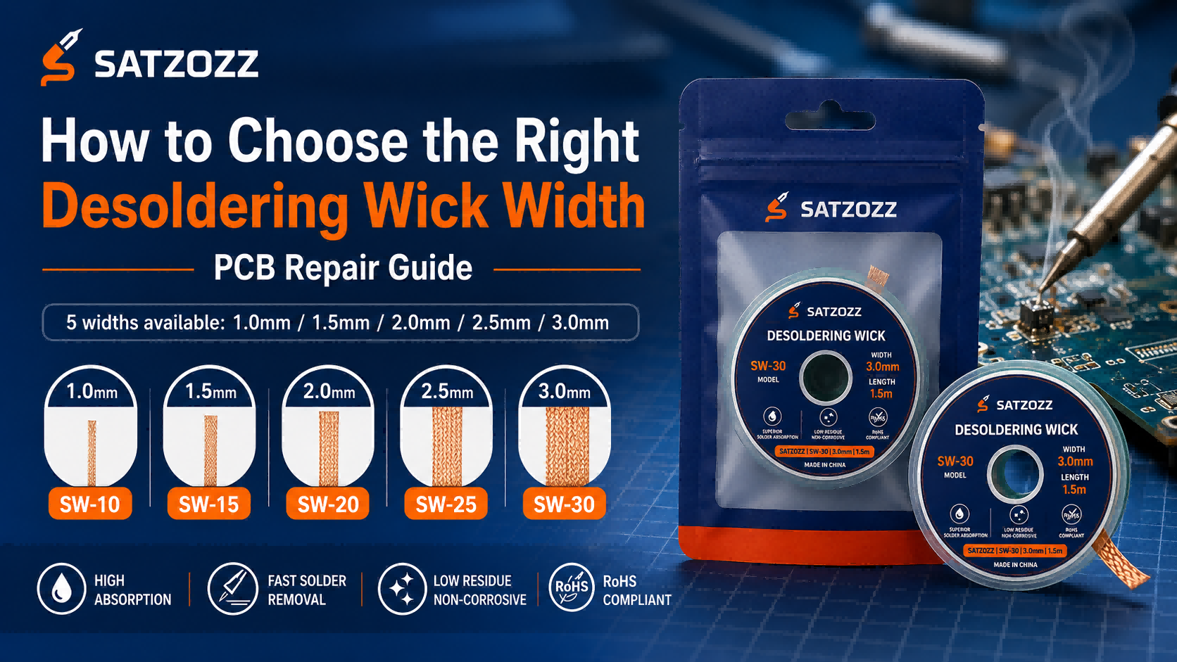 How to Choose Desoldering Wick Width for PCB Repair