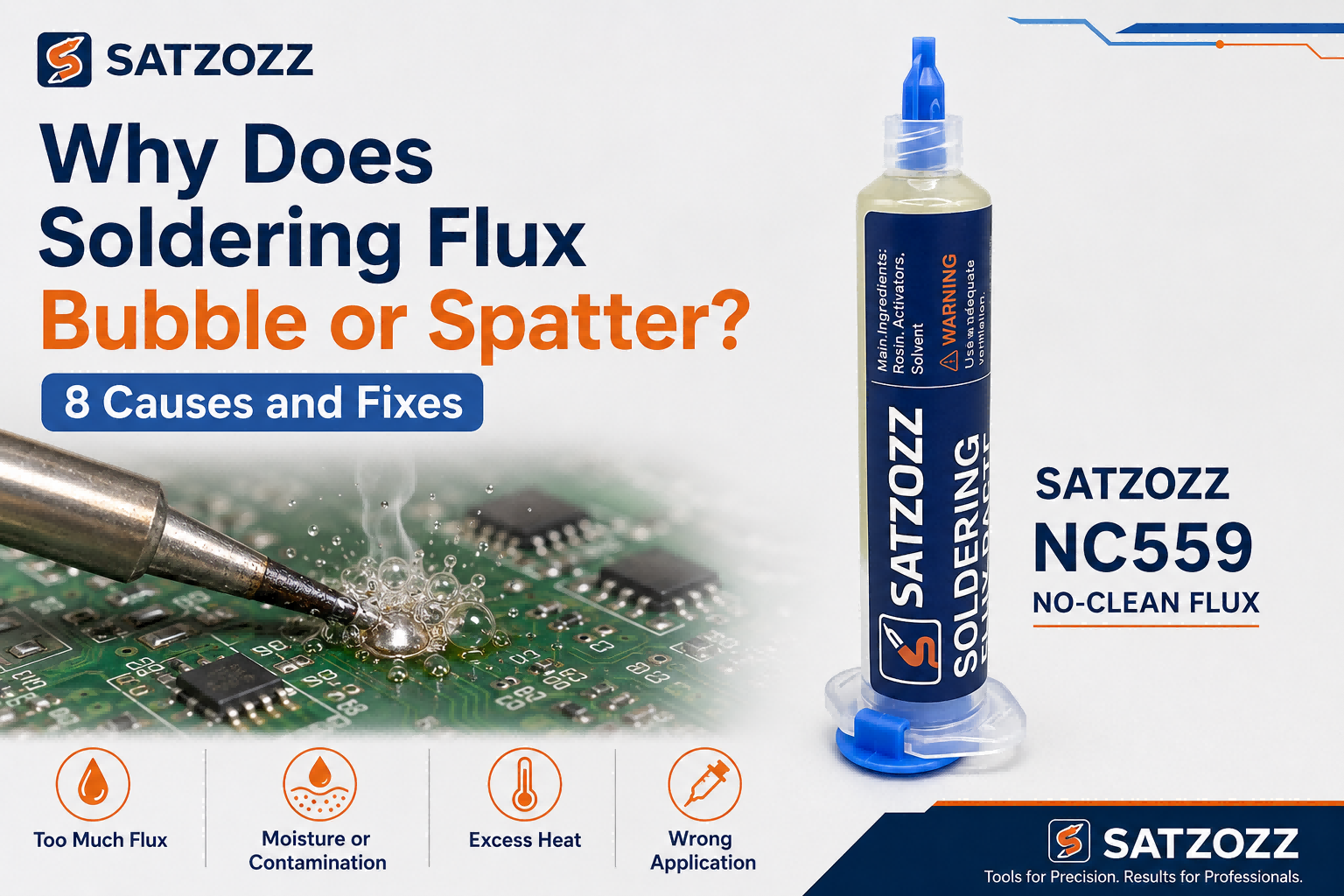 Why Does Soldering Flux Bubble or Spatter