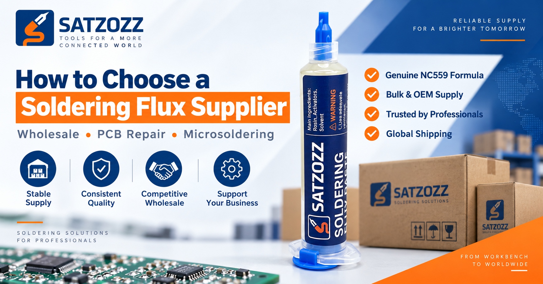 Soldering flux supplier guide for wholesale PCB repair distributors