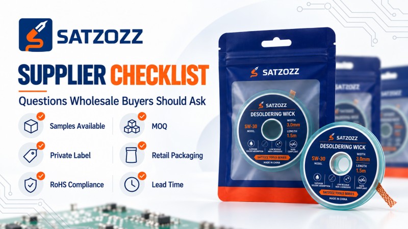 SATZOZZ desoldering wick wholesale supply for electronics repair distributors